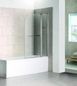 Glass Shower Screen with Towel Rail (1400mm), by BathEmpire 
