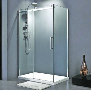 Sliding Shower Enclosure with EasyClean Glass, from BathEmpire