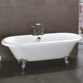 Victoria roll top bath with claw feet, small 