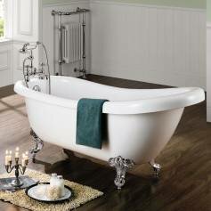 Victoria Slipper Bath Traditional Roll Top with Ball Feet 