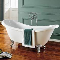 Victoria Traditional Roll Top Double Slipper Bath with Ball Feet 