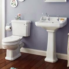 Charles Pedestal Basin and Close Coupled Toilet Set 