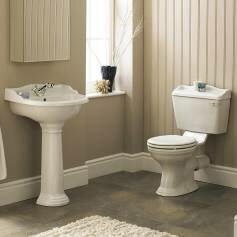 Edward Pedestal Basin - Single Hole and Close Coupled Toilet Set 