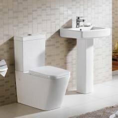 Bathroom Suites - Sinoe Close Coupled Toilet and Sinoe Bold Basin Set 