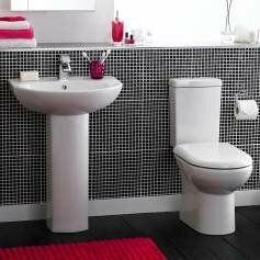 Milan Pedestal Basin and Close Coupled Toilet Set 