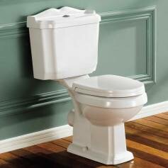 Victoria Close Coupled Toilet and Cistern - White Seat 