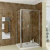 Sliding door shower enclosure, for corner 1000x800 