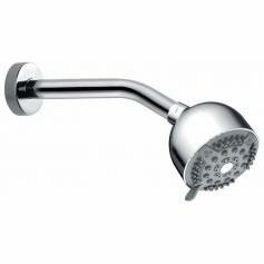 Fixed 80mm Chrome Effect Shower Head & Arm - Multi Function 