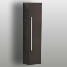Lassen Wenge Bathroom Furniture - 1400mm Tall Wall Mounted Storage Unit 
