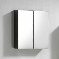 Lassen Wenge 600mm Mirror Cabinet - Two Door 