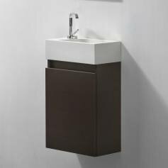 Lassen Bathroom Vanity Cabinets - 400mm Wenge Basin Unit - Wall Mounted 