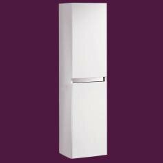 Opal Steel Premium Gloss White 1500mm Wall Mounted Storage Cabinet - Tall 