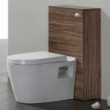 Delamere Light Walnut 500mm Back To Wall Toilet Unit 