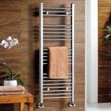 Nancy Chrome Curved Towel Rail Radiator - 1150x450mm 