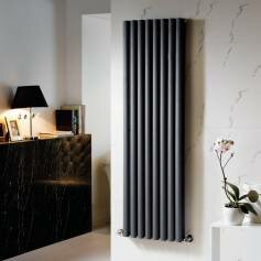 Ember Anthracite Double Panel Vertical Radiator with 16 columns - 1600x480mm 