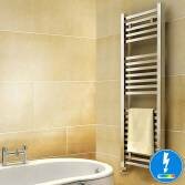 Virginia Thermostatic Square Tube Electric Towel Radiator, 1200x450mm 