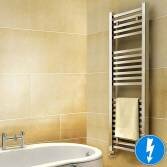 Virginia Square Tube Electric Towel Radiator, 1200x450mm 