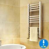 Virginia Thermostatic Square Tube Electric Towel Radiator, 800x450mm 