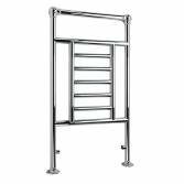 Victoria Traditional Floor Standing Towel Rail Radiator - 7 Bars Chrome 
