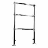 Victoria Traditional Floor Standing Towel Rail Radiator - 3 Bars Chrome 