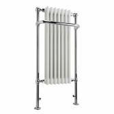 Victoria Traditional Towel Rail Radiator - 7 Column White and Chrome 