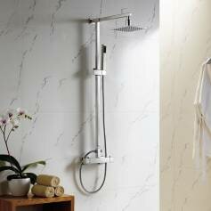 Exposed Shower Kit with 195mm Square Head &amp; Hand Held 