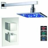 Dagna Shower with 8&quot; Square LED Head 