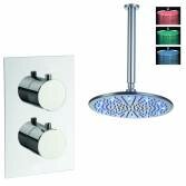 Tugela Thermostatic Shower with 12&quot; Round LED Head 