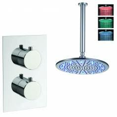Tugela Bathroom Showers - Mixer Kit with 300mm Round LED Head 