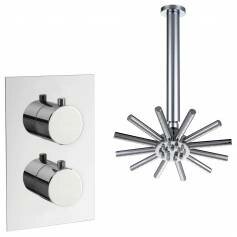 Tugela Thermostatic Shower Mixer Kit with 220mm Star Head 