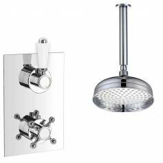 Victoria Thermostatic Shower Mixer Kit with 205mm Rain Head 