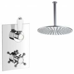 Victoria Thermostatic Shower Mixer Kit with 400mm Round Head 