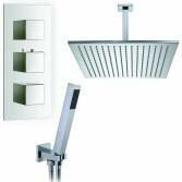 Yumbilla Thermostatic Shower with 16&quot; Square Head and Hand Held 