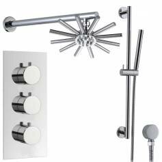 Sabie Thermostatic Shower Mixer Kit with 220mm Star Head - Hand Held 