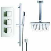 Rhine Thermostatic Shower with 8&quot; Square Head and Hand Held 