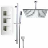 Rhine Thermostatic Shower with 16&quot; Square Head and Hand Held 