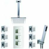 Jonha Shower with 8&quot; Square Head, Body Jets and Handheld 