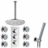 Jonha Shower with 12&quot; Round Head, Body Jets and Handheld 