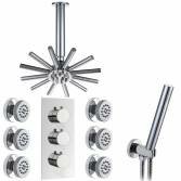 Jonha Shower with 8.7&quot; Star Head, Body Jets and Handheld 