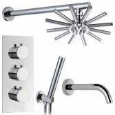 Kallatti Shower with 8.7&quot; Star Head, Bath Filler and Handheld 