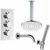 Coban Shower with 8&quot; Round Head, Bath Filler and Handheld 