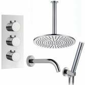 Coban Shower with 12&quot; Round Head, Bath Filler and Handheld 