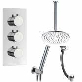 Tinago Shower with 8&quot; Round Head, Handheld and Overflow Filler 