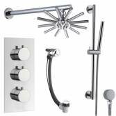 Serio Shower with 8.7&quot; Star Head, Handheld and Overflow Filler 