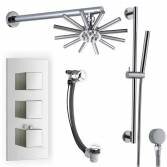 Serio Shower with 8.7&quot; Star Head, Handheld and Overflow Filler 