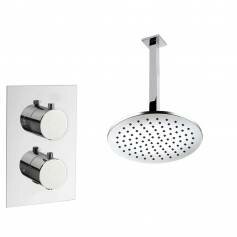 Tugela Chrome Effect Thermostatic Shower Mixer Kit with 200mm Round Head 