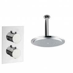 Tugela Chrome Effect Thermostatic Shower Mixer Kit with 290mm Round Head 
