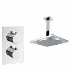 Tugela Chrome Effect Thermostatic Shower Mixer Kit with 290mm Square Head 