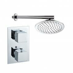 Dagna Chrome Effect Thermostatic Shower Mixer Kit with 200mm Round Head 