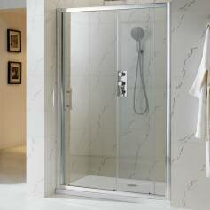 Coral Shower Doors - Sliding Enclosure for Alcove - 1100mm 